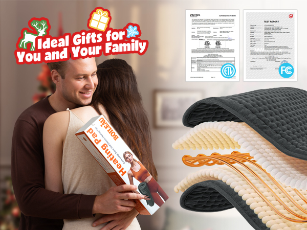 Electric Heating Pad for Back Pain and Period Cramps Relief