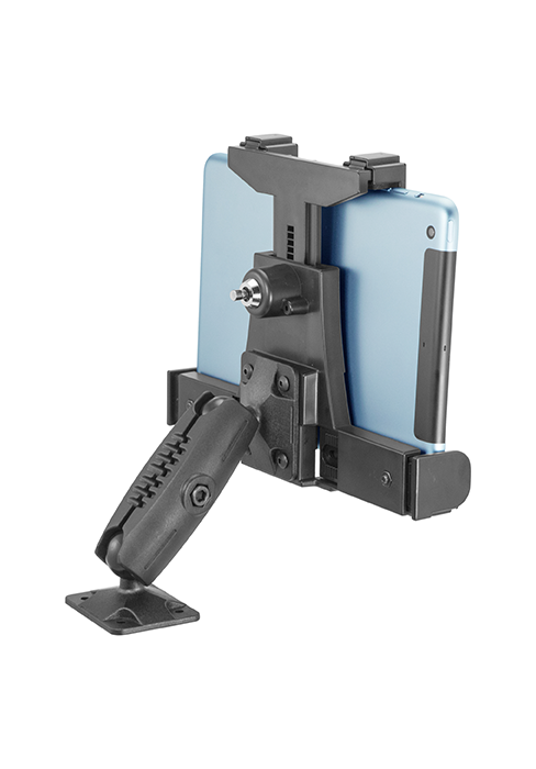 Locking drill base tablet mount