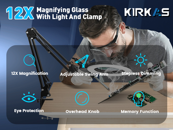 magnifying glass with light,magnifying glass with light and stand,lighted magnifying glass