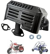 QYMOTO Mini Bike &amp; Go Kart Stock Exhaust Muffler Kit for Coleman KT196 Go Kart,Mini Bike CT200U, ...