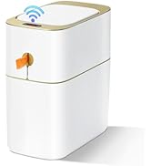 MOPALL Automatic Bathroom Trash Can with Lid, 3.1 Gallon / 13L Smart Motion Sensor Touchless Smal...
