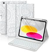Hamile Keyboard Case for iPad 11th 10th Generation - 7 Colors Backlit Wireless Detachable Folio K...