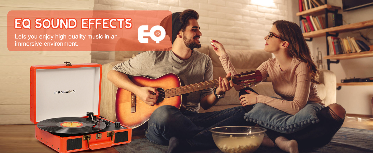 vintage 3-speed bluetooth portable suitcase record player