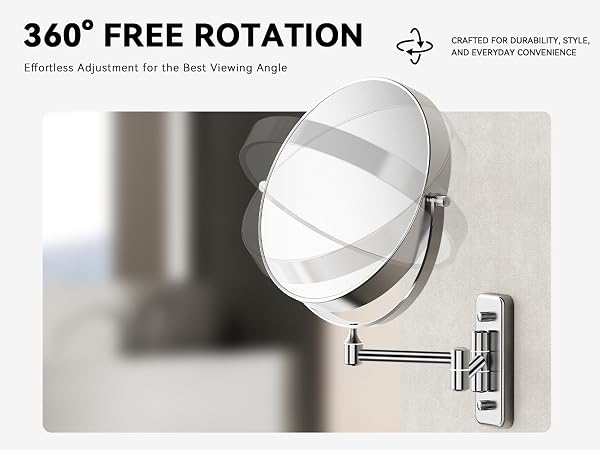 360° SWIVEL EXTENDABLE WALL MIROR