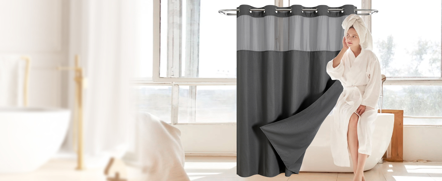 waffle shower curtain