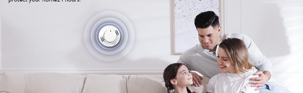 This smoke alarm guards the whole family 24 hours a day