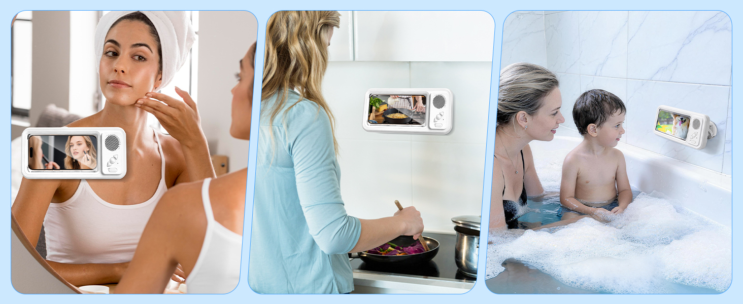 shower phone holder waterproof