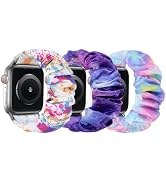 sylacor Scrunchie Bands Compatible with Kids Apple Watch Band, Cute Stretchy Breathable Strap for...
