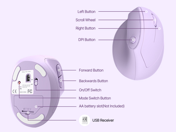 purple vertical mouse