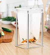 LOXSUN Drainage Rack, Glass Bottle Dryer, Bag Water Bottle Holder (Silver)