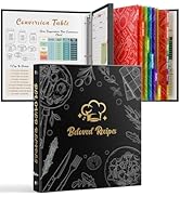 Recipe Binder 8.5"x11" 3 Ring Set, Waterproof Full Recipe Book Binder with Plastic Sleeves, Recip...