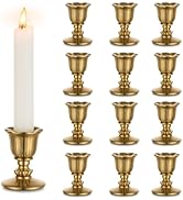 Vintage Candlestick Candle Holders Brass - Romadedi Taper Gold Candle Stick Victorian Style for T...