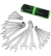 19-Piece Metric Combination Wrench Set, 6-24mm Standard Spanner Wrench Set, Mechanic Tool Sets wi...