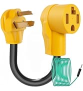 CXIYUA 4 Prong to 3 Prong Dryer Adapter 1FT, Dryer Convert Cord Adapter NEMA 10-30P Plug to 14-30...