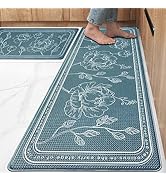 ROTTOGOON Kitchen Floor Mat Set of 2, Cushioned Anti Fatigue Kitchen Mat 17"x47"+17"x29", Non-Sli...