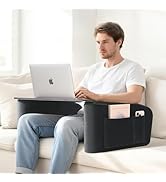 Lap Desk for Adults with Arm Rests,Ergonomic Laptop Pillow Stand for Bed,Couch,Floor,Large Table ...