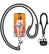Kaptron Universal Phone Lanyard with Wrist Strap, Adjustable Crossbody Cell Phone Lanyard Neck St...