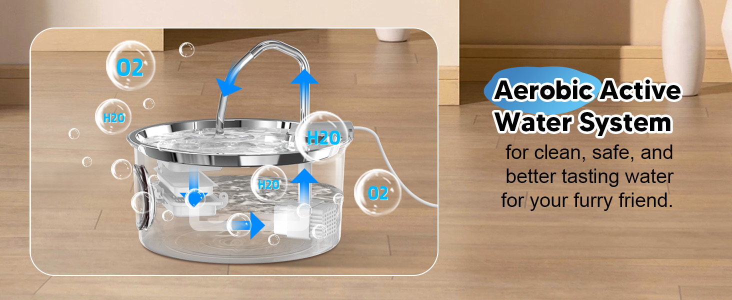 cat water fountain stainless steel