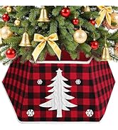 EverMerry Christmas Tree Collar, 26’’ Christmas Tree Skirt Decorations Stand, Foldable Willow Ski...