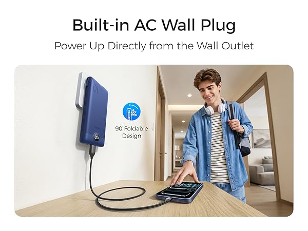 portable charger with built in cable
