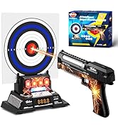 VATOS Smart Electronic Shooting Game Set with Auto-Scoring Target Base and Rechargeable Gun, Real...