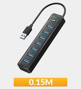 iDsonix 7-Ports USB Hub 3.0 - USB Splitter 5Gbps Multiport Adapter, USB Hub Extender for PC, Lapt...