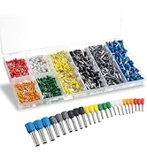 800PCS Wire Ferrules, Sopoby Insulated Ferrule Crimp Pin Terminal Kit for Electrical Projects, AW...