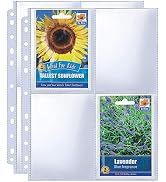 480 Pockets 3.5x5” Seed Packet Sleeves, 60 Pack Double Sided 4 Pocket Seed Organizer Sheet,Heavy ...