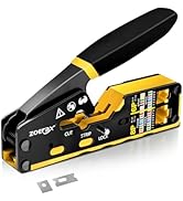 ZOERAX RJ45 Crimping Tool Ethernet Crimp Tool Crimper for RJ11/RJ12 Standard, RJ45 Pass Through C...