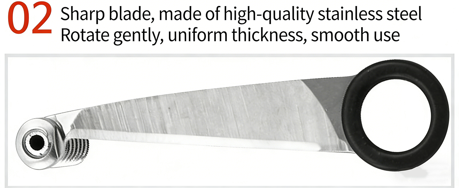 Sharp blade, made of high-quality stainless steel