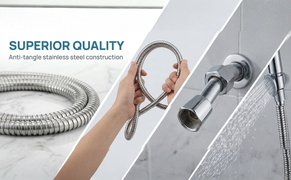 handheld shower head with hose