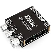 DROK 50W+50W Amplifier, Blue-Tooth 2.0 Channels HiFi Power Amplifier Board for 4-8O 200W Passive ...