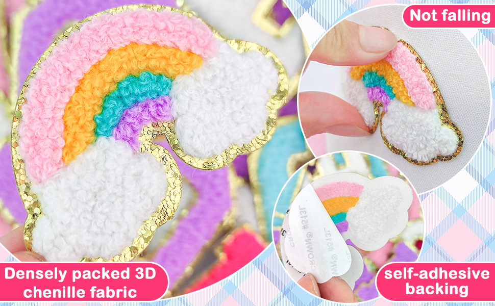 Self Adhesive Chenille Letters Patches