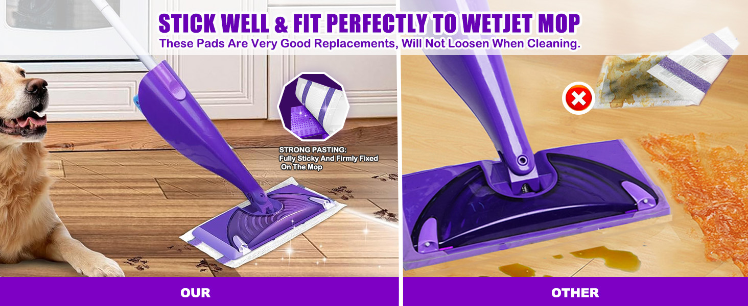 STICK WELL &amp;amp; FIT PERFECTLY TO WET JET MOP