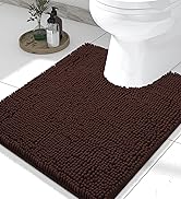 Brown Toilet Rugs U-Shaped