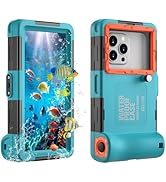 Underwater Phone Case for Snorkeling, [50ft/15M] Professional Waterproof Scuba Diving Phone Case ...