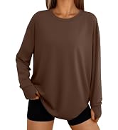 Trendy Queen Womens Oversized Thumb Hole Long Sleeve Shirts 2026 Fall Tops | Crewneck, Lightweigh...
