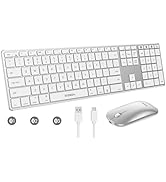 seenda Bluetooth Keyboard and Mouse for Mac, COS500 Multi-Device Rechargeable Keyboard Mouse with...
