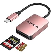 FORIDA SD Card Reader, 2 in 1 Micro SD Card Reader USB C 3.0 High Speed Dual Card Adapter for iPh...