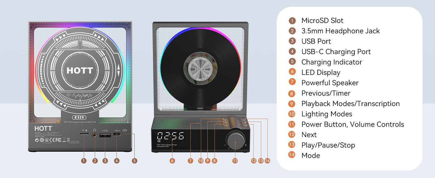 CD Player with Speakers