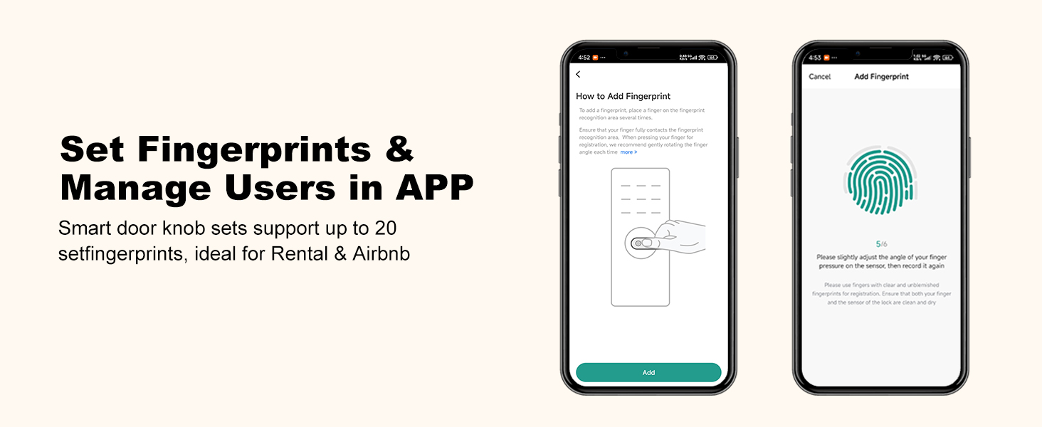 Biometric Thumbprint Door Locks
