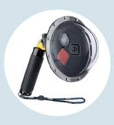 Waterproof Dome Port for GoPro Hero 8 Black with Built-in Lens Filters