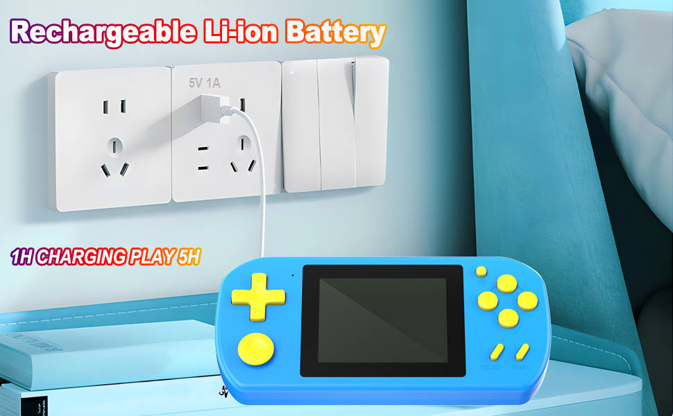 handheld game console for kids rechargeable