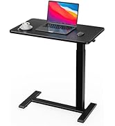 Ywin Medical Adjustable Overbed Bedside Table with Wheels, Rolling Standing Desk, Pneumatic Small...