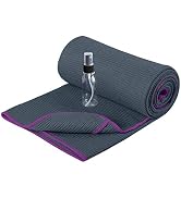 Heathyoga Hot Yoga Towel Non Slip, Microfiber Non Slip Yoga Mat Towel, Exclusive Corner Pockets D...