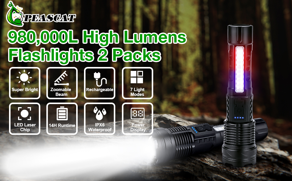flashlight rechargeable high lumens