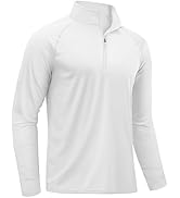 TACVASEN Men's Long Sleeve Athletic Shirts 1/4 Pullover Zip Sun Protection Rash Guard UPF 50+ Out...