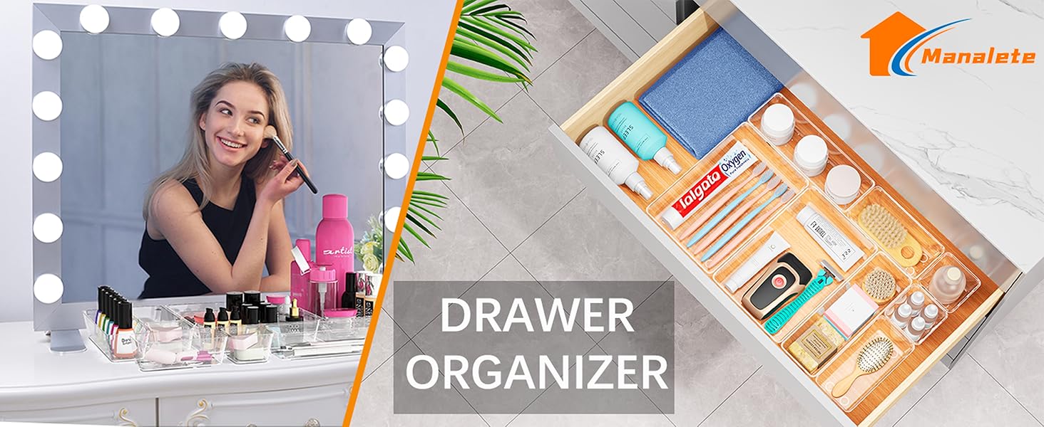 clear plastic drawer organizer