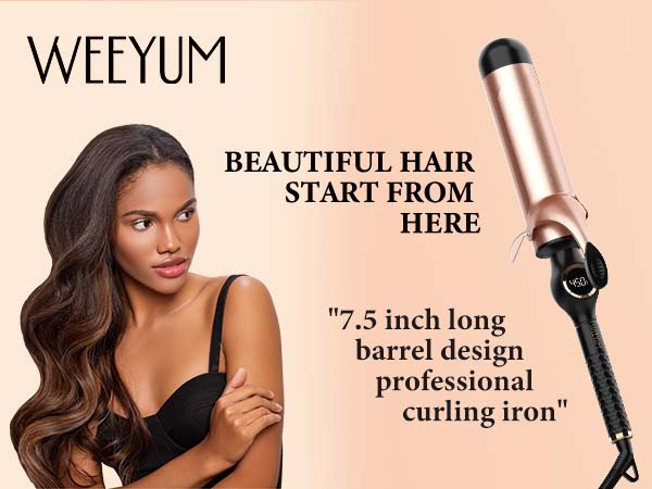 7.5 inch long barrel curling iron