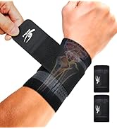 HiRui Wrist Brace/Wraps Wrist Compression Strap and Support for Work Fitness Weightlifting Sprain...